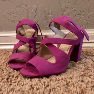 Purple/Pink straps heels! BCBGeneration like new